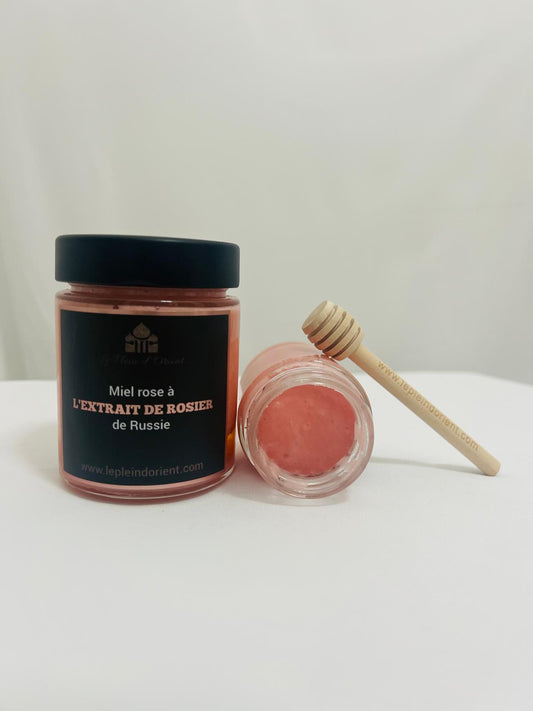 Miel Rose aux Extraits de Rosier Sauvage de Russie – Élixir Floral Naturel